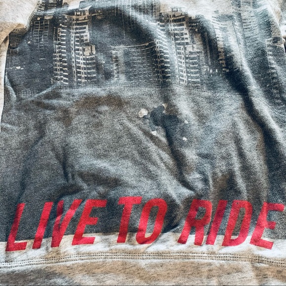 Joe Fresh, Live To Ride Skateboard Graphic Crew Neck, Grey, size Xl boys - Picture 2 of 6